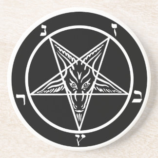 Posavasos De Arenisca ¡Práctico de costa metalizado negro SATAN!