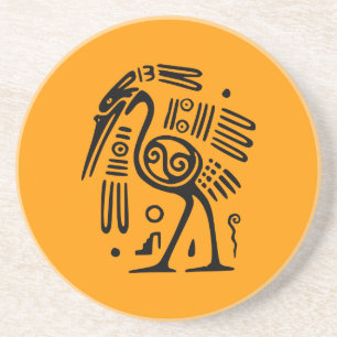 Posavasos De Arenisca Práctico de costa mexicano antiguo de la piedra