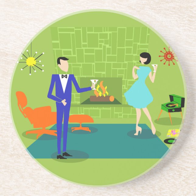 Posavasos De Arenisca Práctico de costa moderno de la piedra arenisca de (Frente)