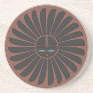 Posavasos De Arenisca Práctico de costa negro del sol del interruptor