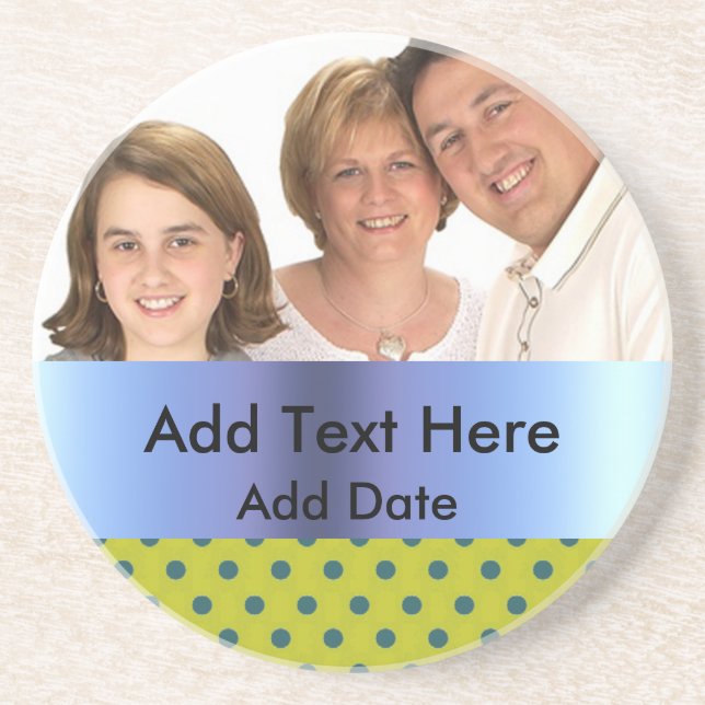 Posavasos De Arenisca Práctico de costa personalizado de la piedra (Frente)