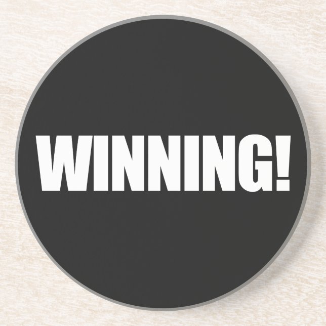 Posavasos De Arenisca Práctico de costa QUE GANA (Frente)