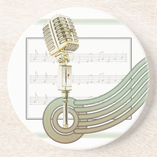 Posavasos De Arenisca Práctico de costa retro del Mic del vintage del