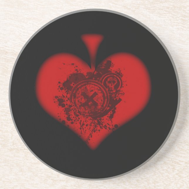 Posavasos De Arenisca Práctico de costa rojo de la espada (Frente)