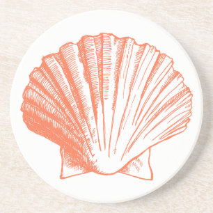Posavasos De Arenisca Prácticos de costa coralinos del Seashell