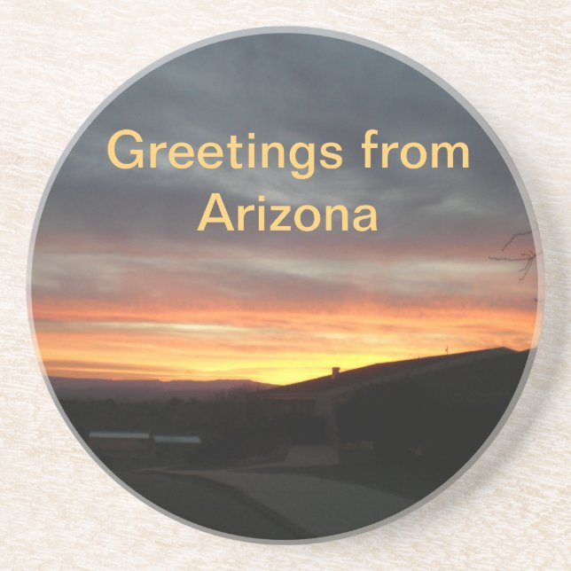 Posavasos De Arenisca Prácticos de costa de Arizona (Frente)