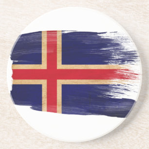 Posavasos De Arenisca Prácticos de costa de la bandera de Islandia