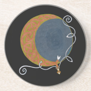 Posavasos De Arenisca Prácticos de costa de la luna de cosecha