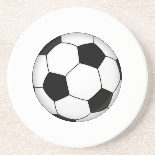 Posavasos De Arenisca prácticos de costa del fútbol (Frente)