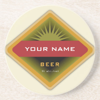 Posavasos De Arenisca Prácticos de costa personalizados de la cerveza