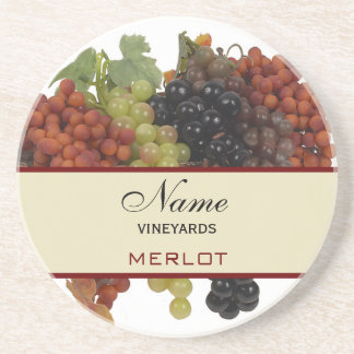 Posavasos De Arenisca Prácticos de costa personalizados del vino