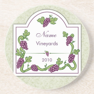 Posavasos De Arenisca Prácticos de costa personalizados del vino