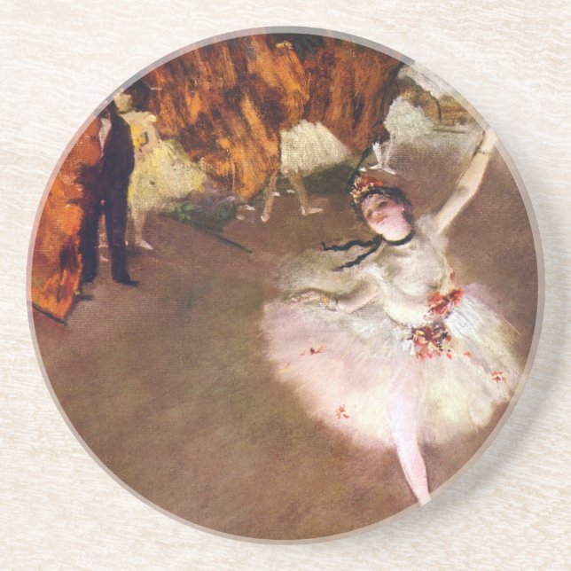 Posavasos De Arenisca Prima Ballerina, Rosita Mauri por Edgar Degas (Frente)