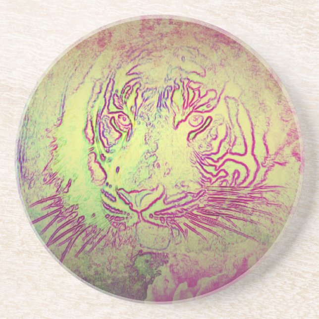 Posavasos De Arenisca Primavera de tigre (Frente)