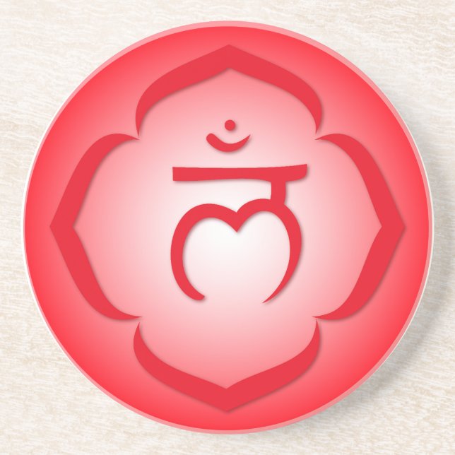 Posavasos De Arenisca Primer Chakra - Muladhara (Frente)