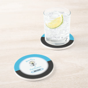 Posavasos De Arenisca Primera Comunión del nieto, Taza Azul