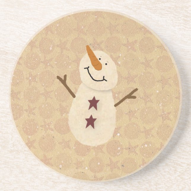 Posavasos De Arenisca Primitiva montaña cueva de Snowman (Frente)