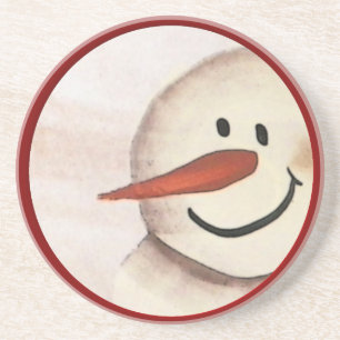 Posavasos De Arenisca Primitive Snowman de Navidades curos