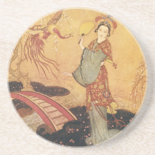 Posavasos De Arenisca Princesa de Cuento de Hadas Antiguo Badoura, Edmun