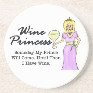 Posavasos De Arenisca Princesa del vino "algún día mi príncipe "
