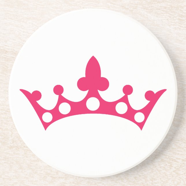 Posavasos De Arenisca Princesa Rosa Tiara (Frente)