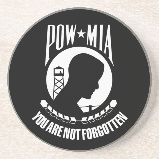 Posavasos De Arenisca PRISIONERO DE GUERRA - práctico de costa de MIA (Frente)