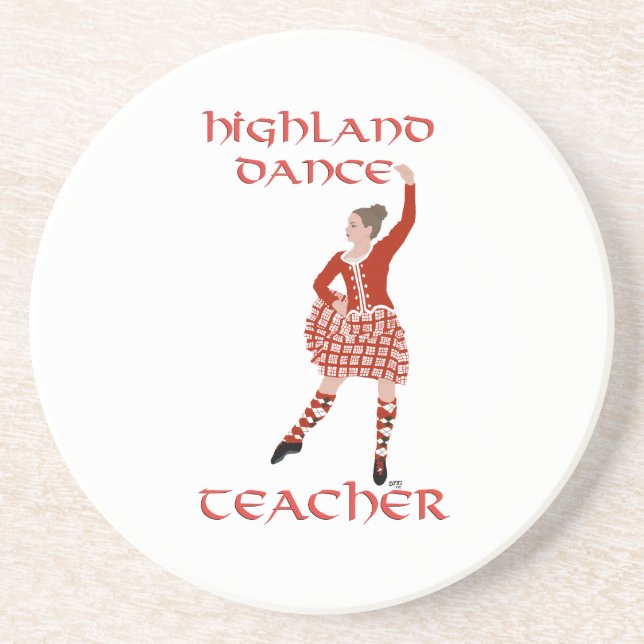 Posavasos De Arenisca Profesora de danza escocesa de Highland (Frente)