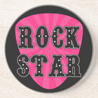 Posavasos De Arenisca Púa de guitarra Estrella de Rock