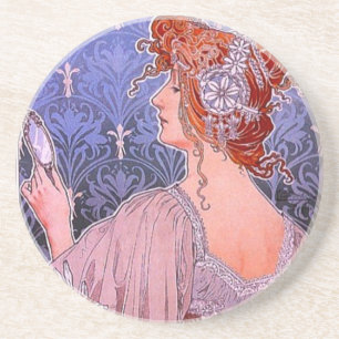 Posavasos De Arenisca Publicidad de Art Nouveau Corset