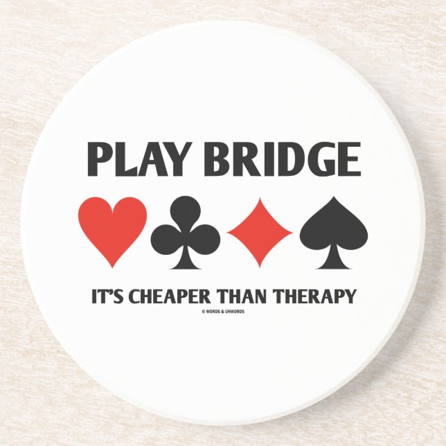 Posavasos De Arenisca Puente del juego es más barato que la terapia (los (Frente)