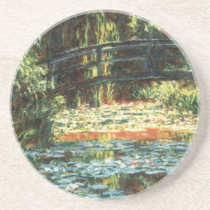 Posavasos De Arenisca Puente sobre el estanque acuático de Claude Monet