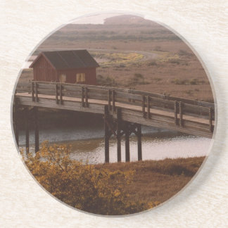 Posavasos De Arenisca Puente y práctico de costa de la cabaña