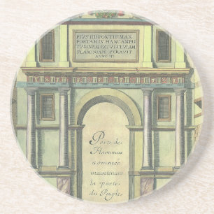 Posavasos De Arenisca Puerta de entrada de iglesia antigua Arquitectura 