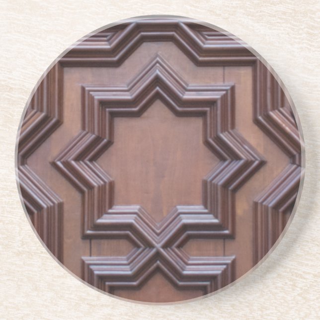 Posavasos De Arenisca Puerta de la Iglesia española de la puerta de Dios (Frente)