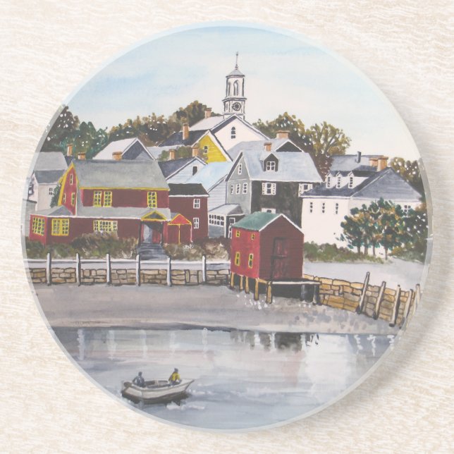 Posavasos De Arenisca Puerto de Portsmouth, New Hampshire (Frente)