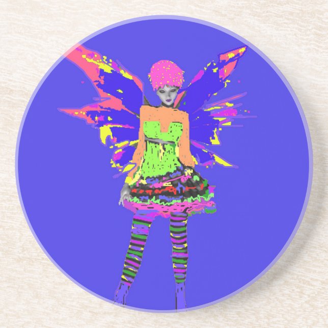 Posavasos De Arenisca Punk Rock Fairy (Frente)