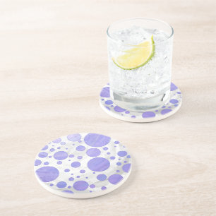 Posavasos De Arenisca Punto de Polka de Sol Púrpura