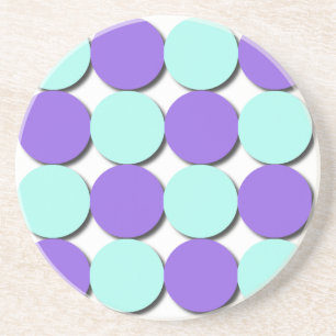 Posavasos De Arenisca Puntos Aqua & Blue Polka