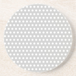 Posavasos De Arenisca Puntos blancos sobre gris claro