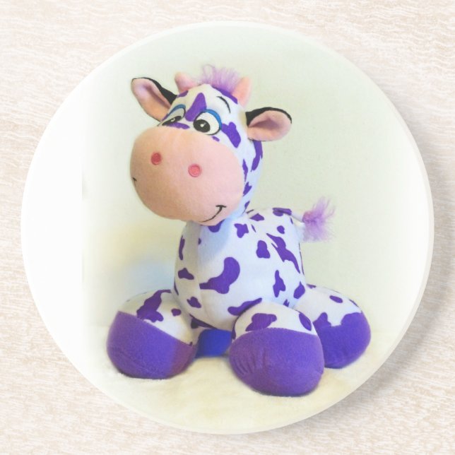 Posavasos De Arenisca Purple Cow (Frente)