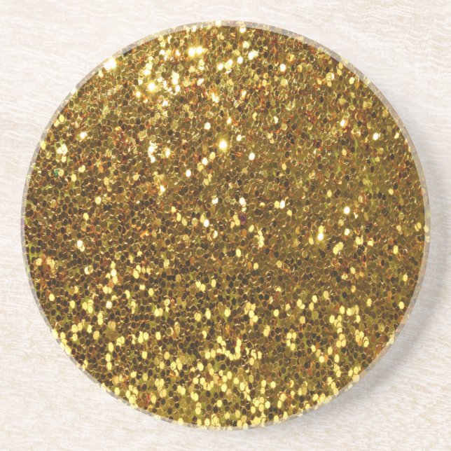 Posavasos De Arenisca Purpurina de oro (Frente)