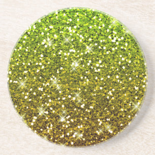 Posavasos De Arenisca Purpurinas de oro verde brillante