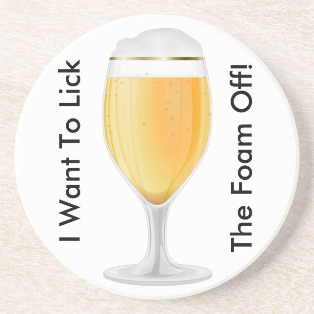 Posavasos De Arenisca Quiero Lamir La Espuma Fuera De La Montaña (Frente)