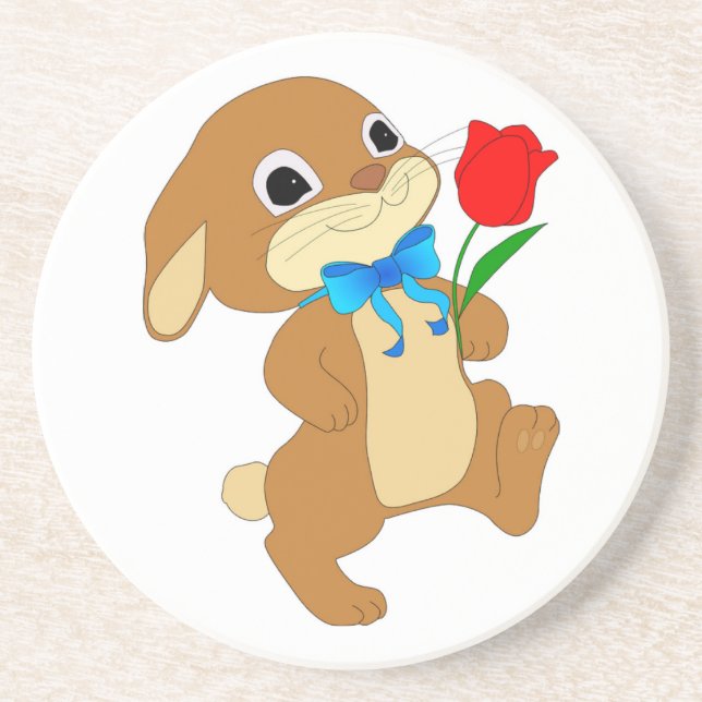 POSAVASOS DE ARENISCA RABBIT IN LOVE (Frente)