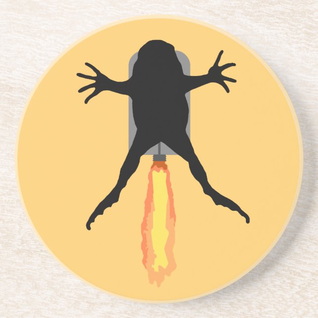 Posavasos De Arenisca Rana de cohetes (Frente)