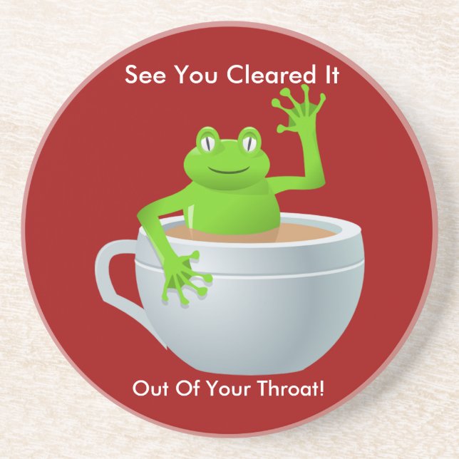 Posavasos De Arenisca Rana De La Monstrua De La Espalda (Frente)