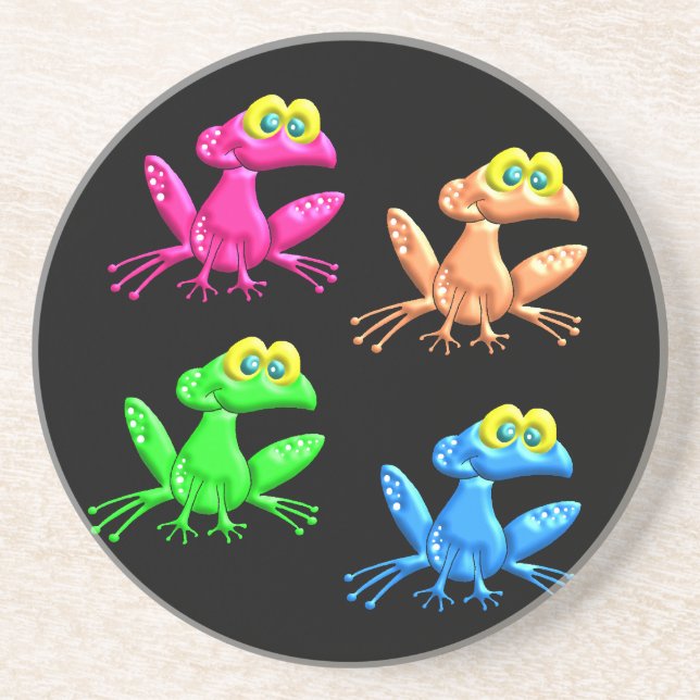 Posavasos De Arenisca Ranas enrrolladas (Frente)