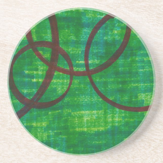 Posavasos De Arenisca Rastreo II de Crimson (Frente)