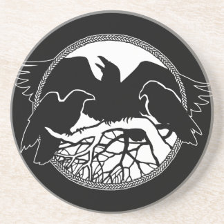 Posavasos De Arenisca Raven Coaster Raven Gift Raven & Crow Art Decor