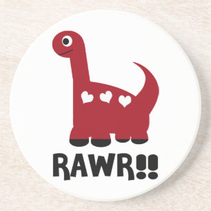 Posavasos De Arenisca Rawr Dino Red